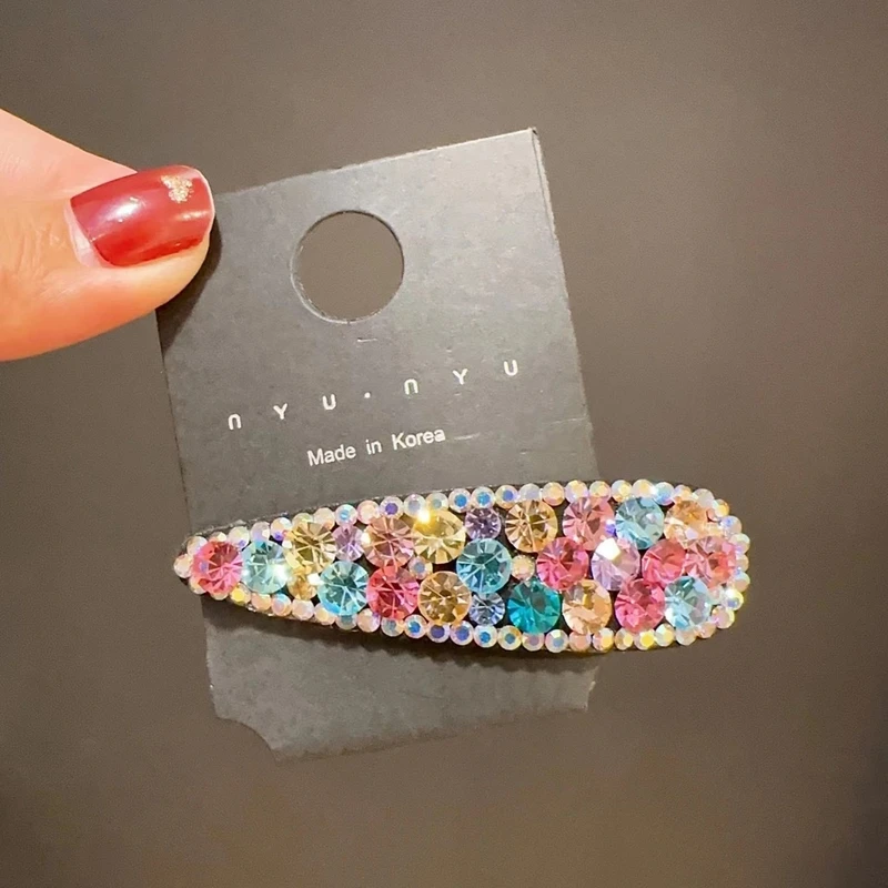 韩国施家水晶bb夹高端发夹轻奢后脑勺发卡网红爆款侧边夹碎发发夹