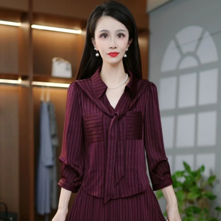 秋季2025轻奢优雅精致修身减龄瘦身显瘦套装两件套套装M-4XL