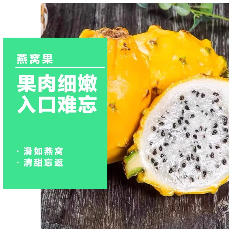 只发川渝&燕窝果新鲜现摘黄皮白心火龙果热带水果
