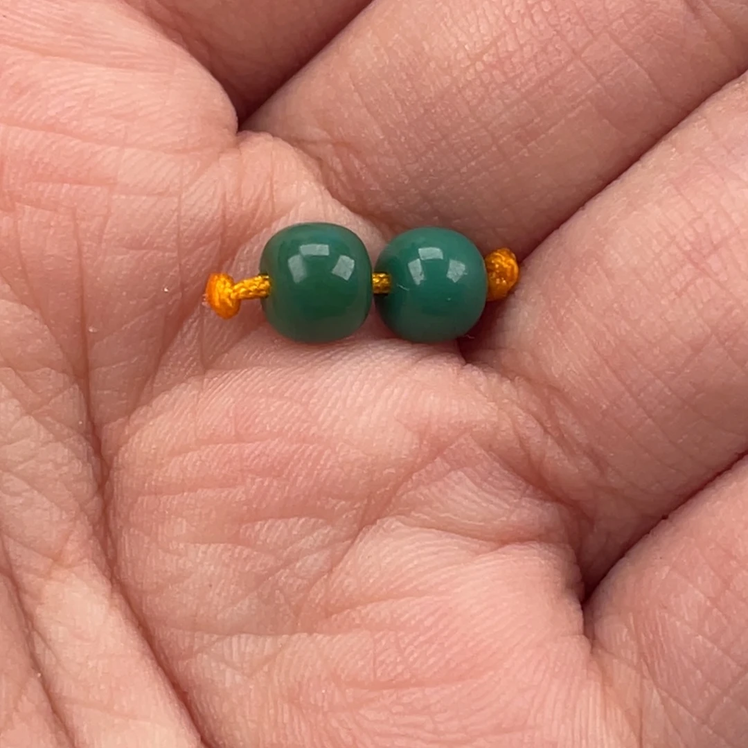 绿松石合金挂件老形腰珠