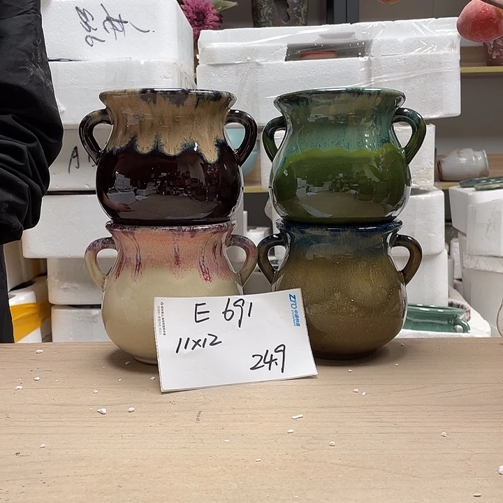 粗陶多肉花盆微瑕691