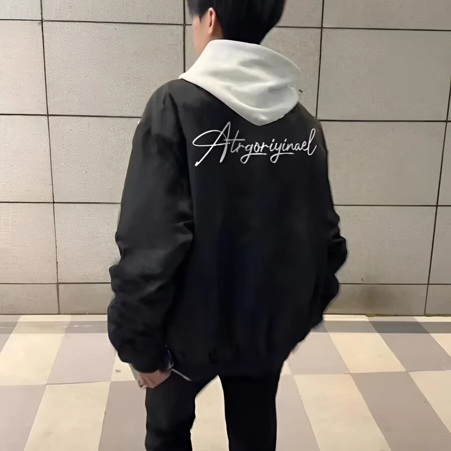 美式潮牌飞行员夹克春秋新款hiphop小众宽松冲锋衣棒球服外套