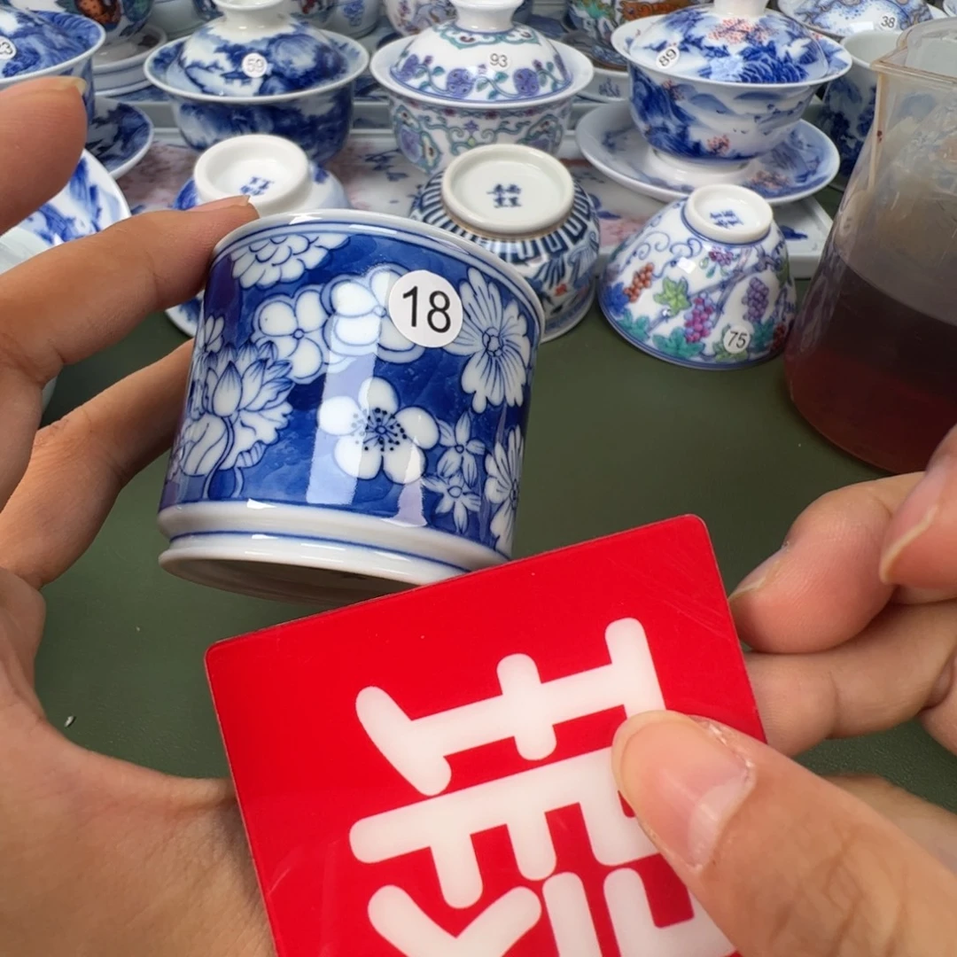 景德镇纯手工纯手绘茶具木木18