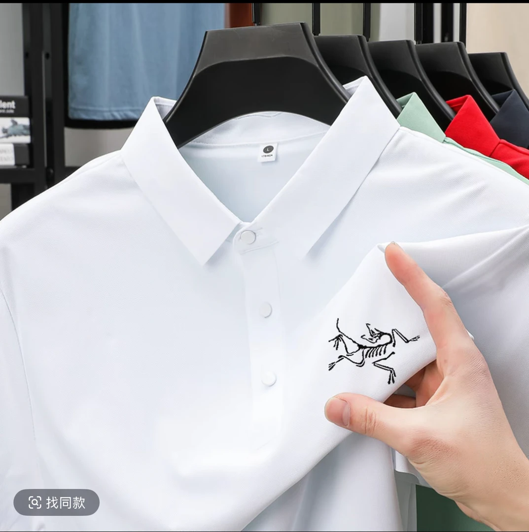 一折活动 鸟家【专柜]版冰丝速干polo衫短袖男女同款宽松t恤