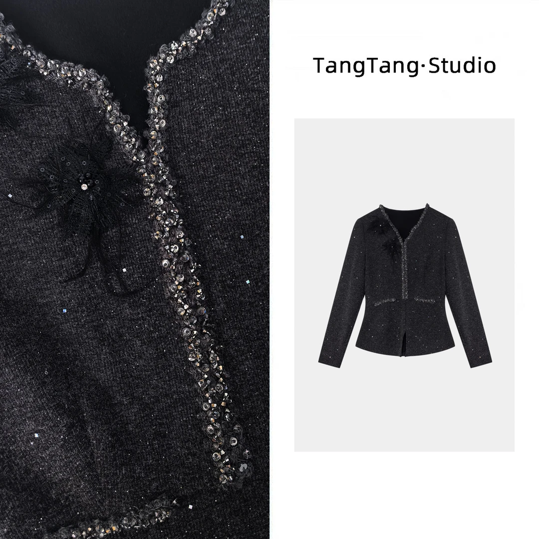 【TangTang·Studio】夜幕流星高级气质显瘦女装上衣-2512165