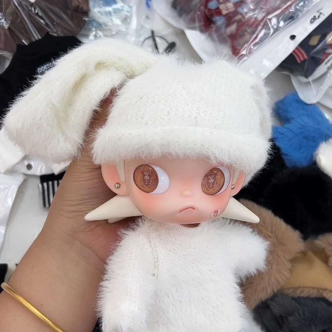 兔耳朵帽子新款白色
