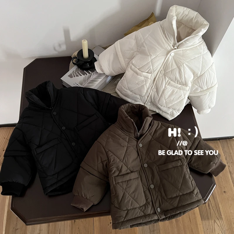 【现货】郝叔童品秋冬新款时尚男童假两件棉服2025洋气潮流HN4318