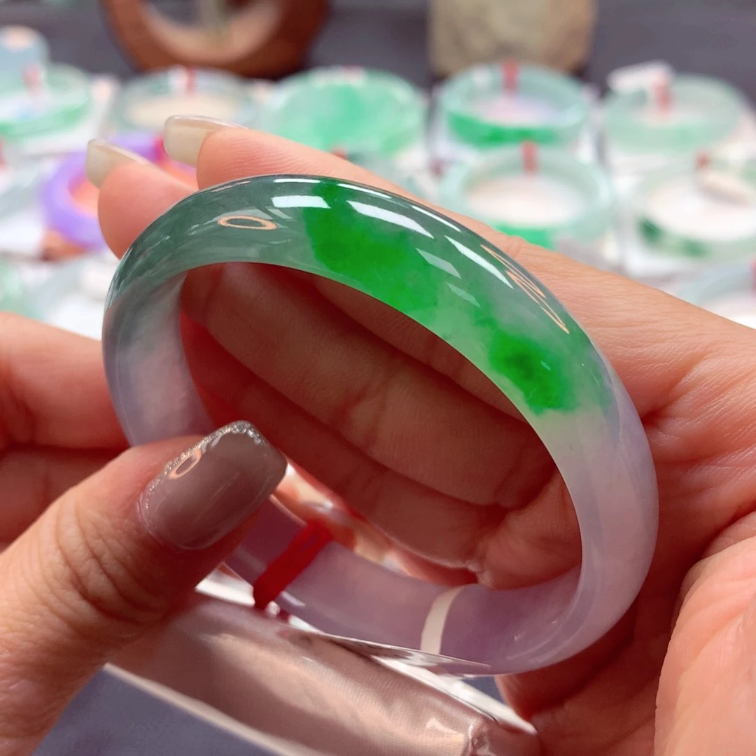 翡翠手镯未镶嵌55正34号88