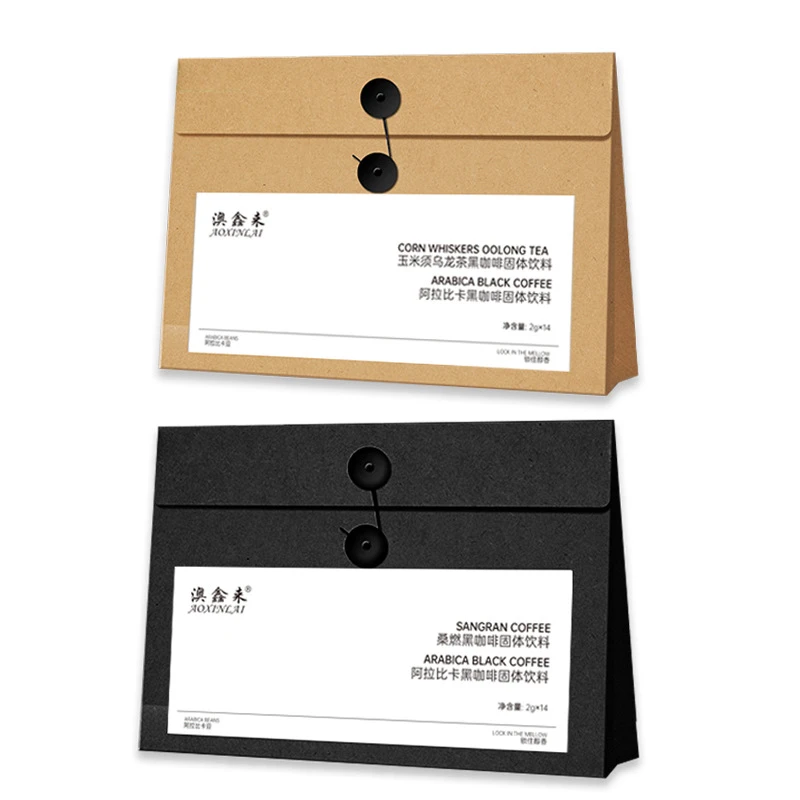 AOXINLAI/澳鑫来文件袋每日咖啡玉米须桑燃黑咖啡运动咖啡2g*14条