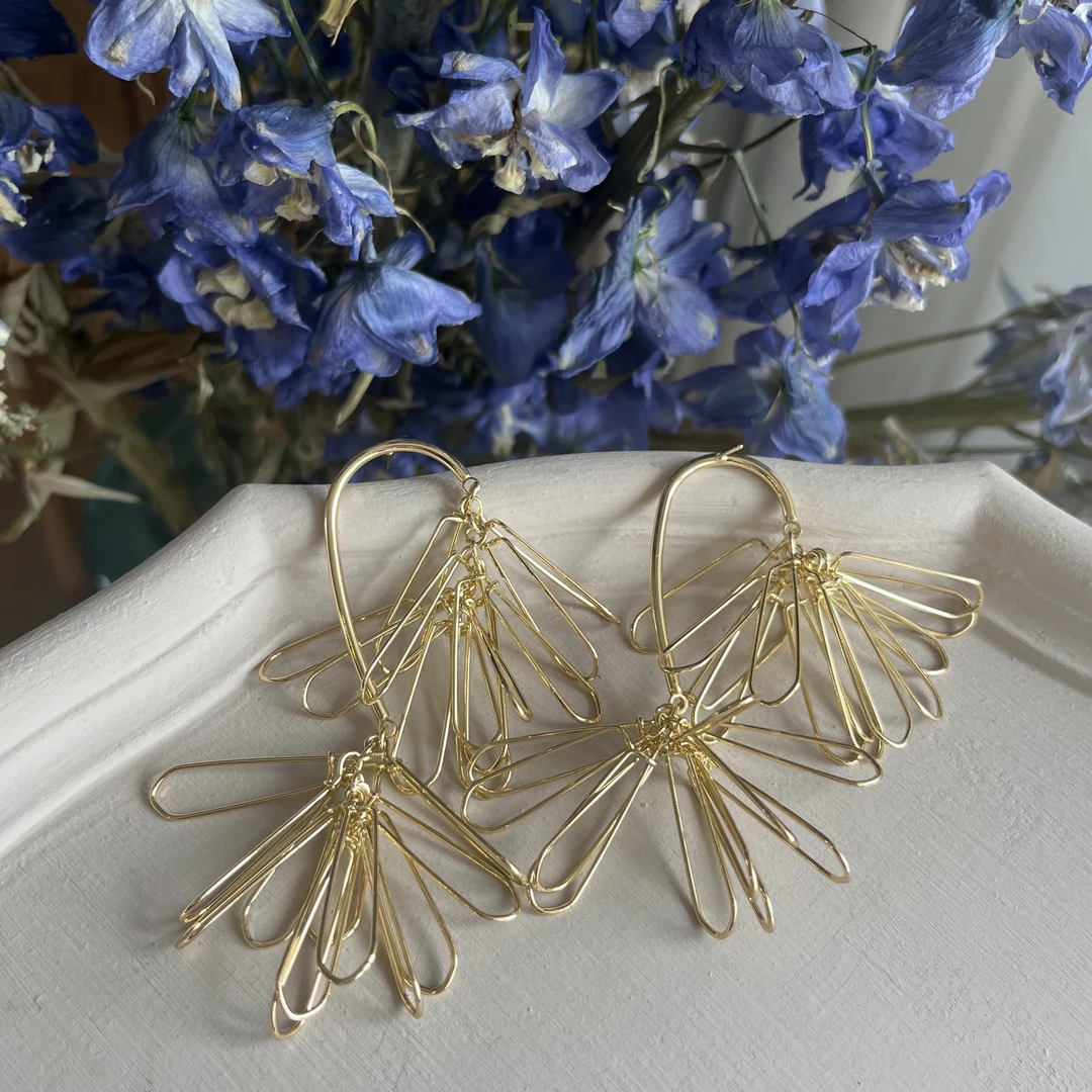 非金属硅胶耳饰 muli 双头松针耳饰气质时尚百搭