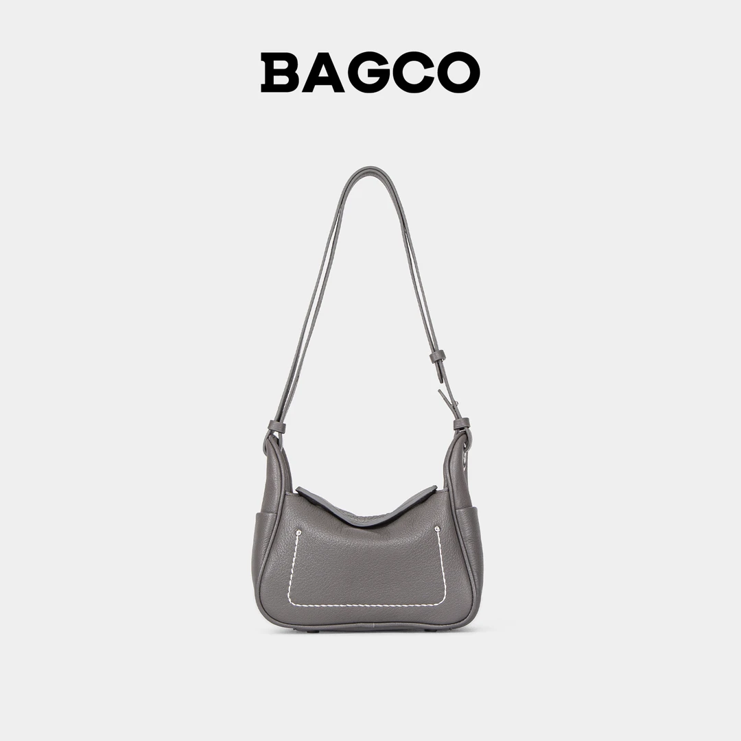 BAGCO“云朵吐司“包小号头层羊皮/牛皮可调节斜挎包