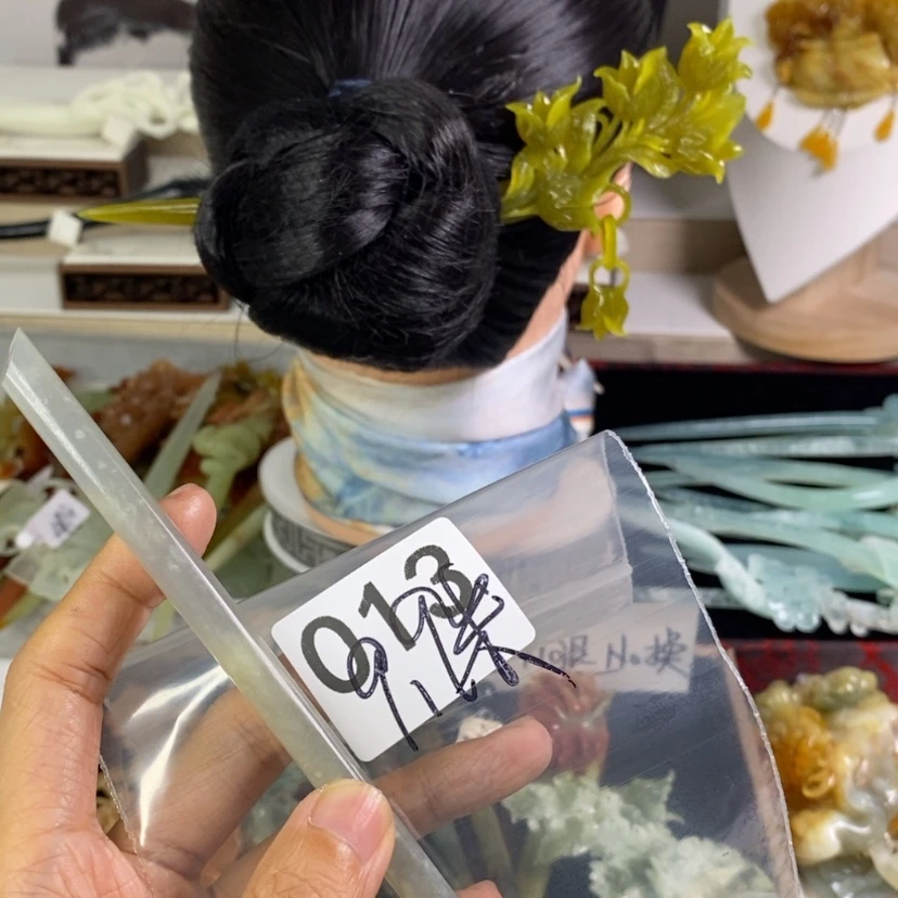 【闪购商品】岫玉发饰未镶嵌璃*