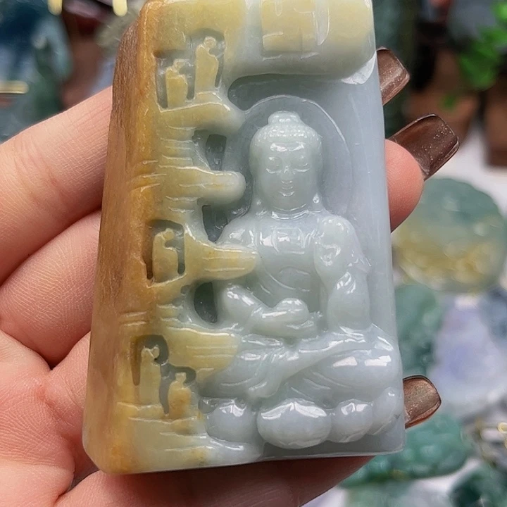 翡翠未镶嵌颈饰挂件