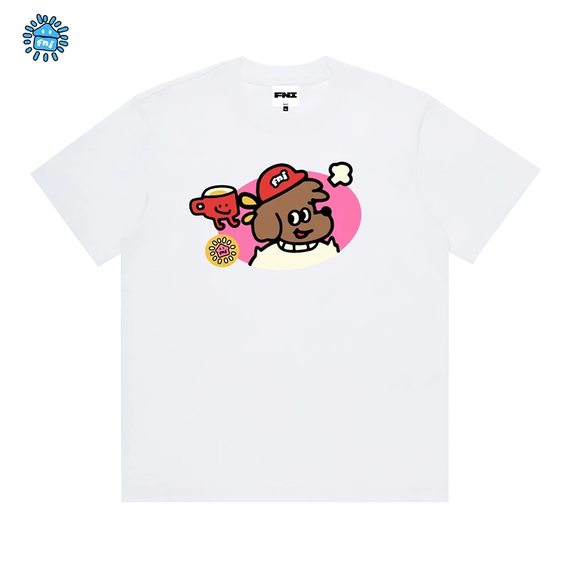 FNI Cooper系列（小红帽狗）卡通趣味纯棉短袖男女同款t恤新款发泡