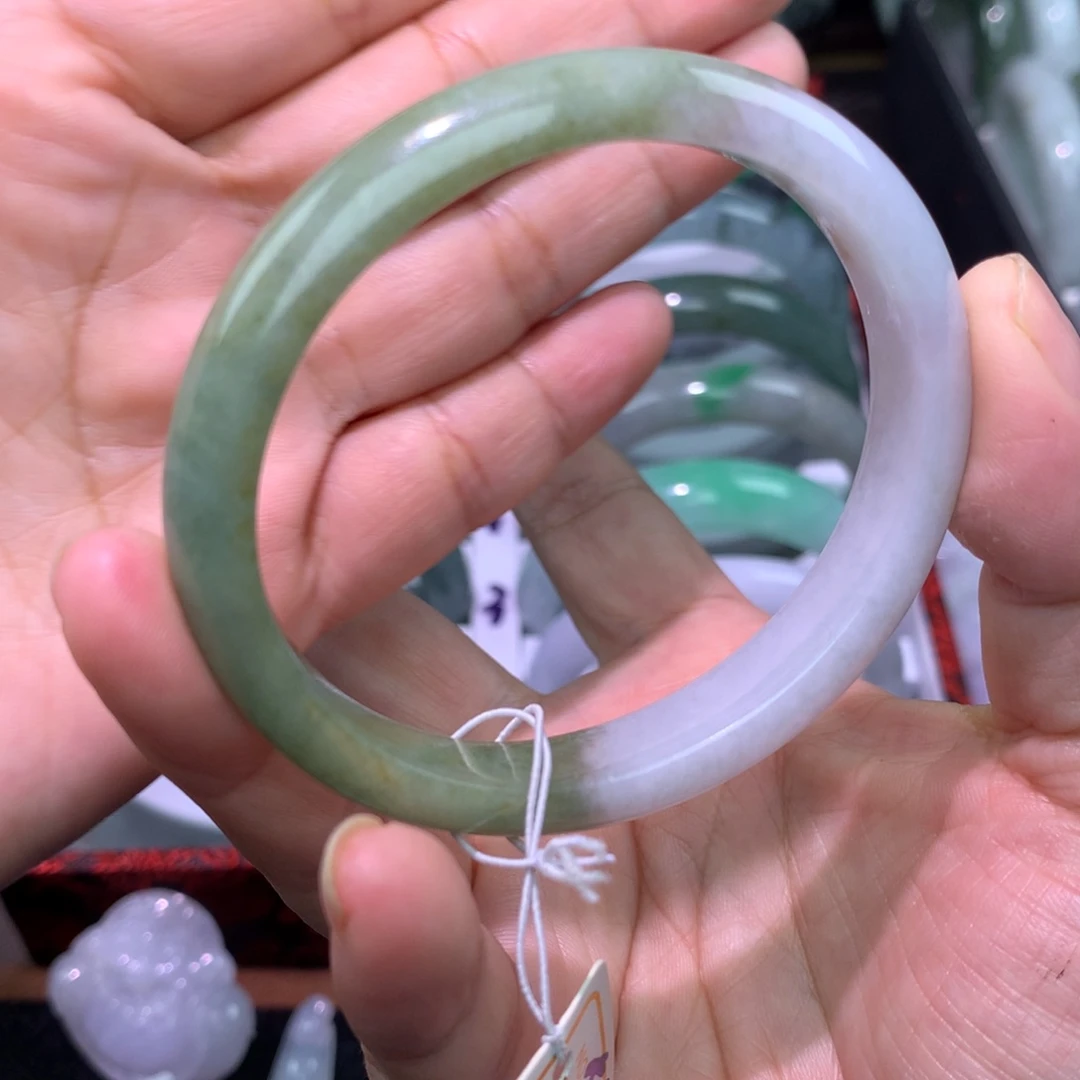 定制翡翠未镶嵌手镯53贵妃