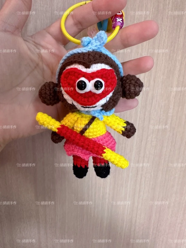 成品手工钩织孙悟空挂件，（送钥匙扣）创意教师节礼物2025年新款