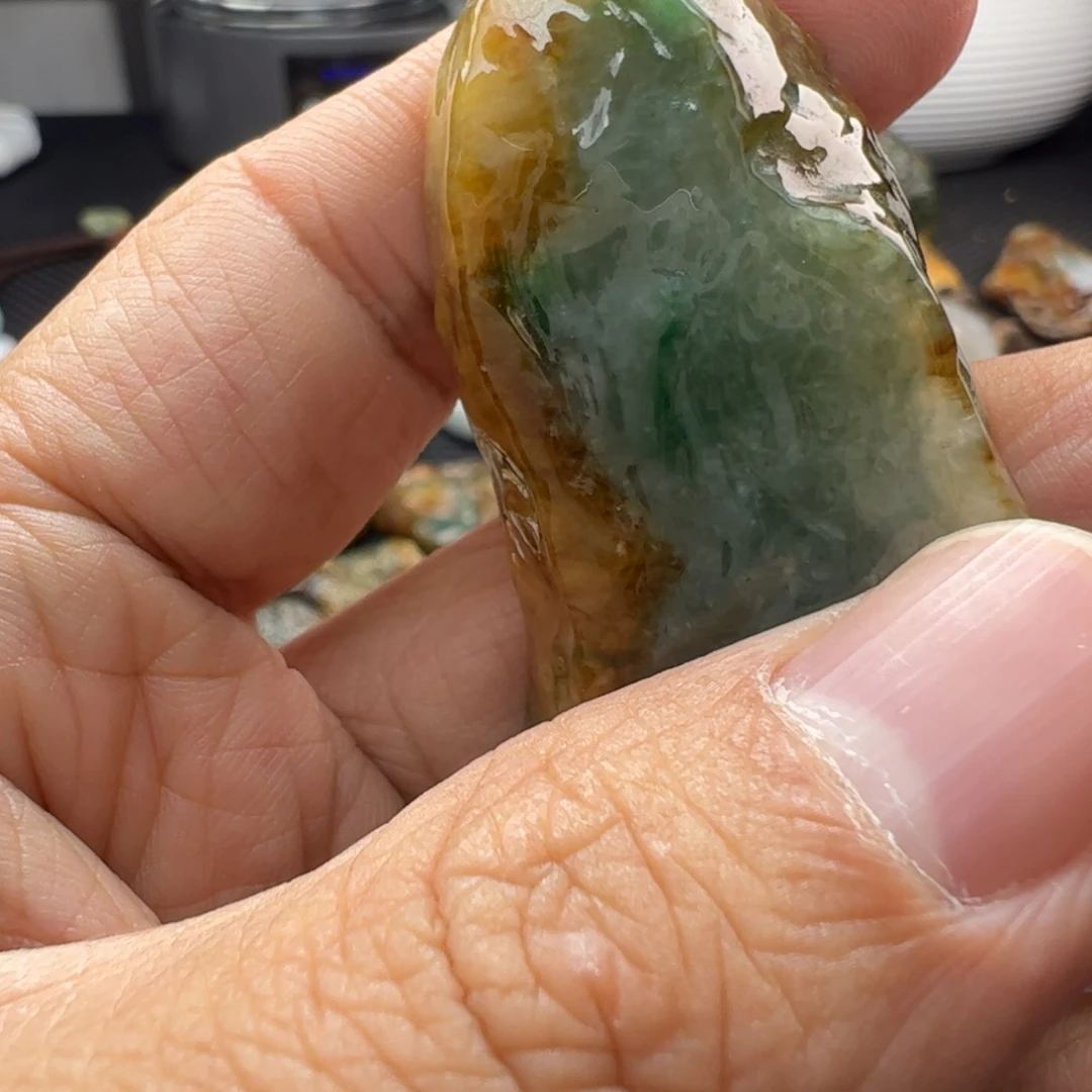 铁***道翡翠裸石缅甸翡翠