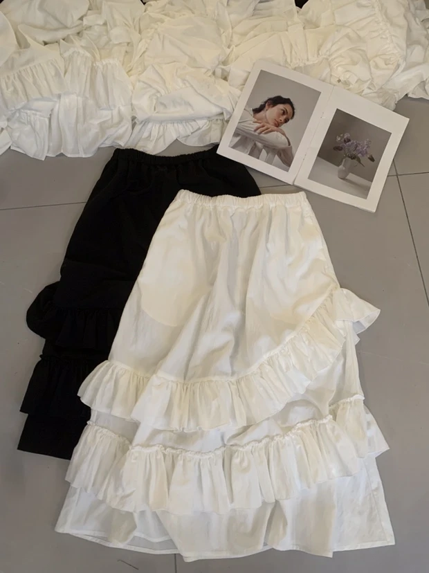 Z2532【PINGJIE】2025高货半裙）韩版时尚休闲潮流舒适百搭洋气裙子