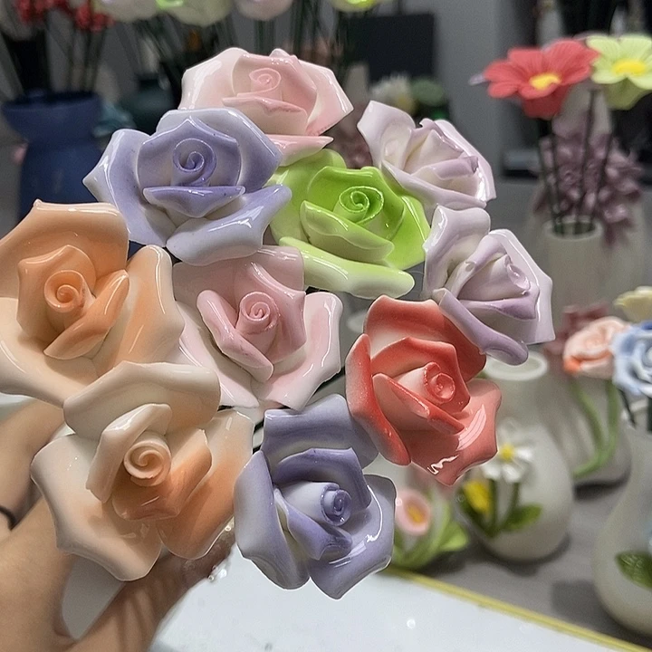 陶瓷纯手工捏花设计
