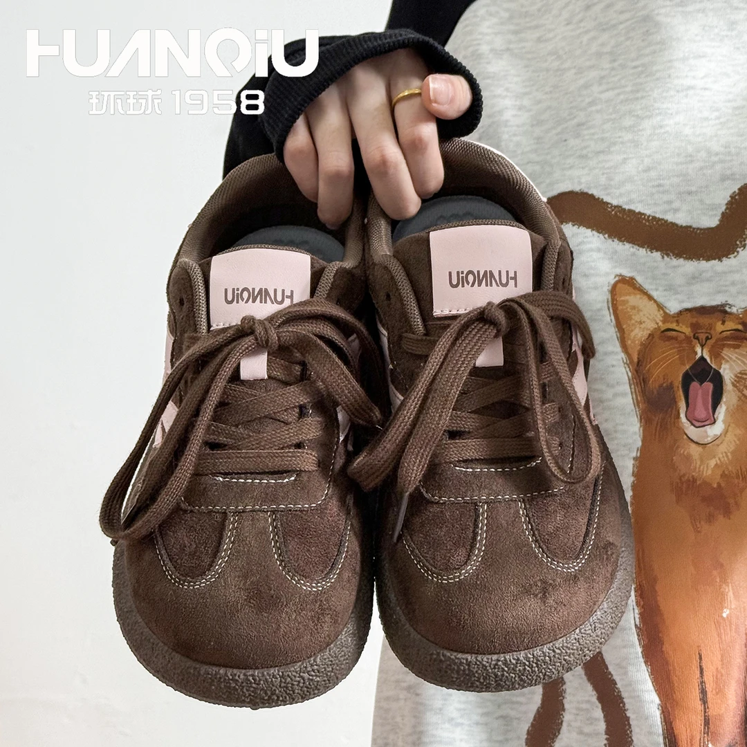 环球2025秋季新款运动百搭时尚休闲鞋舒适轻便显脚小板鞋复古女鞋