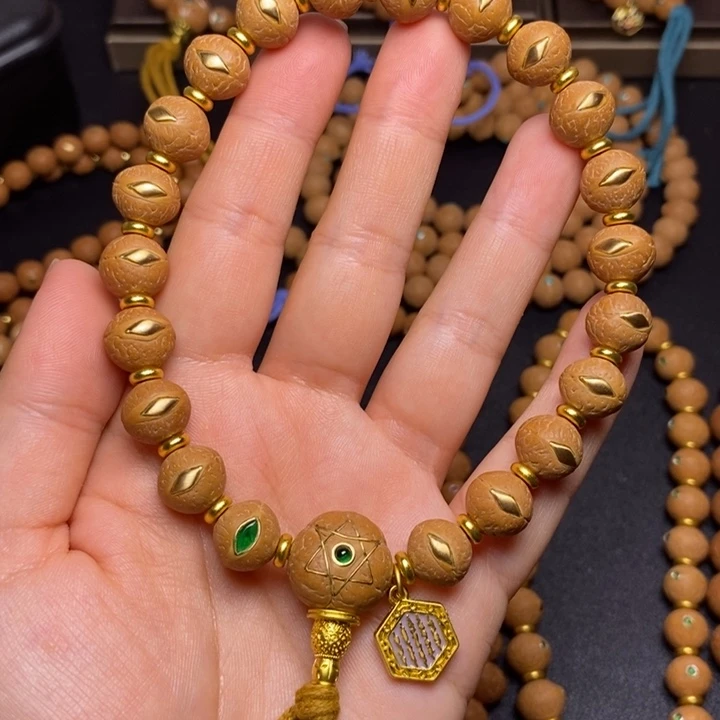 手串凤眼菩提铜眼12+手串