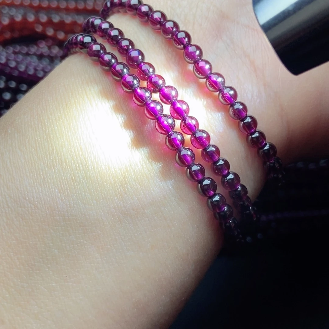 未镶嵌手链石榴石4紫牙乌