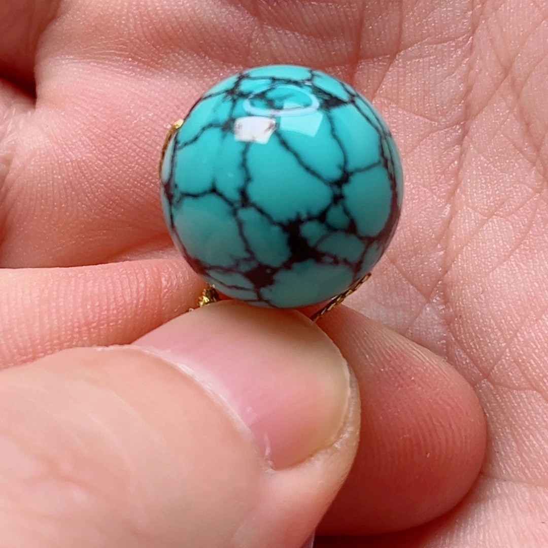 绿松石15.9圆珠未镶嵌