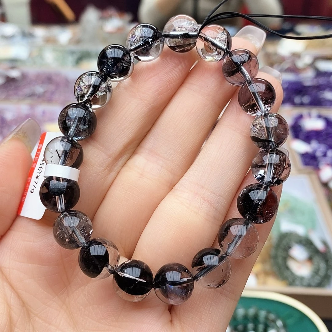 水晶手链未镶嵌Y304 黑闪灵