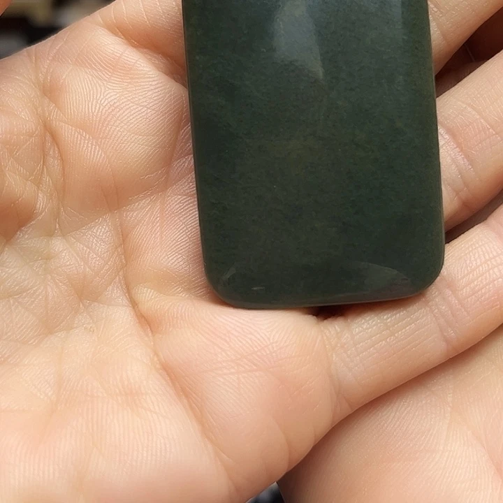 烫***喵和田玉（墨玉）未镶嵌手链平安牌