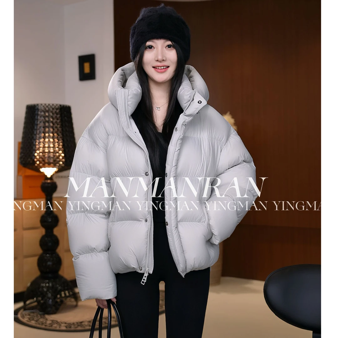 【樱蔓原创95绒子】新国标95白鸭绒羽绒服新款高端连帽女保暖外套