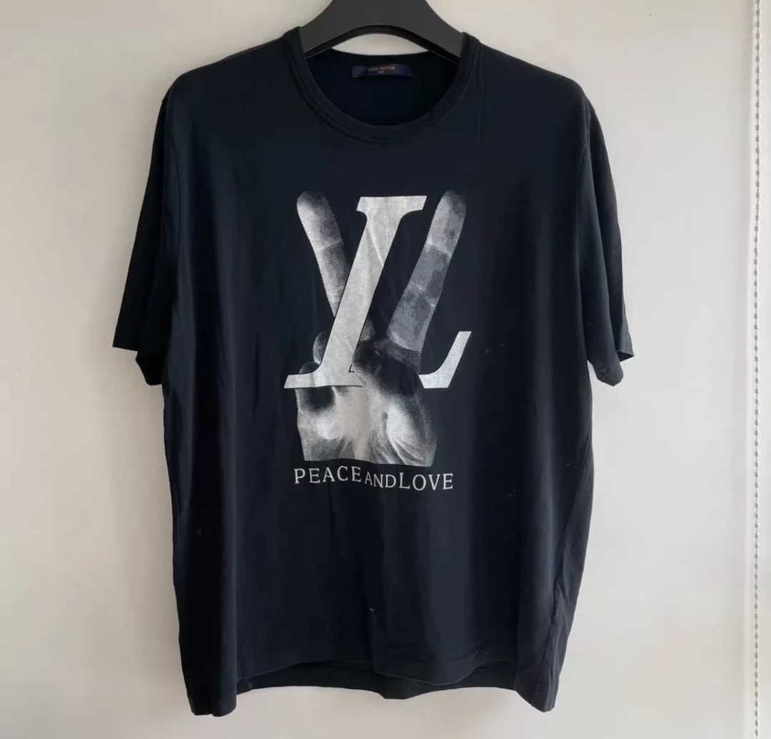 99新 LouisVuitton/路易威登 LV路易威登印花圆领短袖L码/E00381