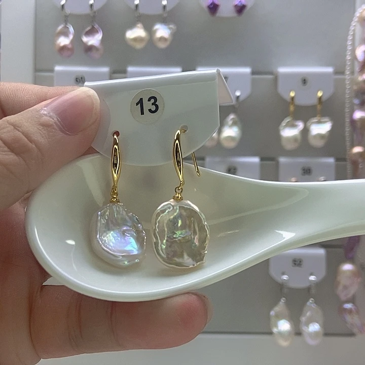 你***贝淡水珍珠颈饰银S925镶嵌13