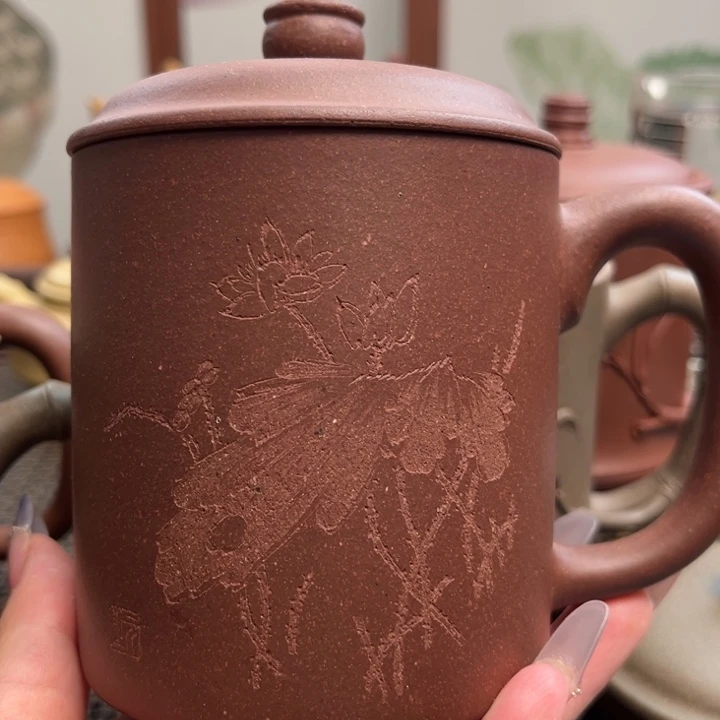 茶壶紫砂底槽清盖杯