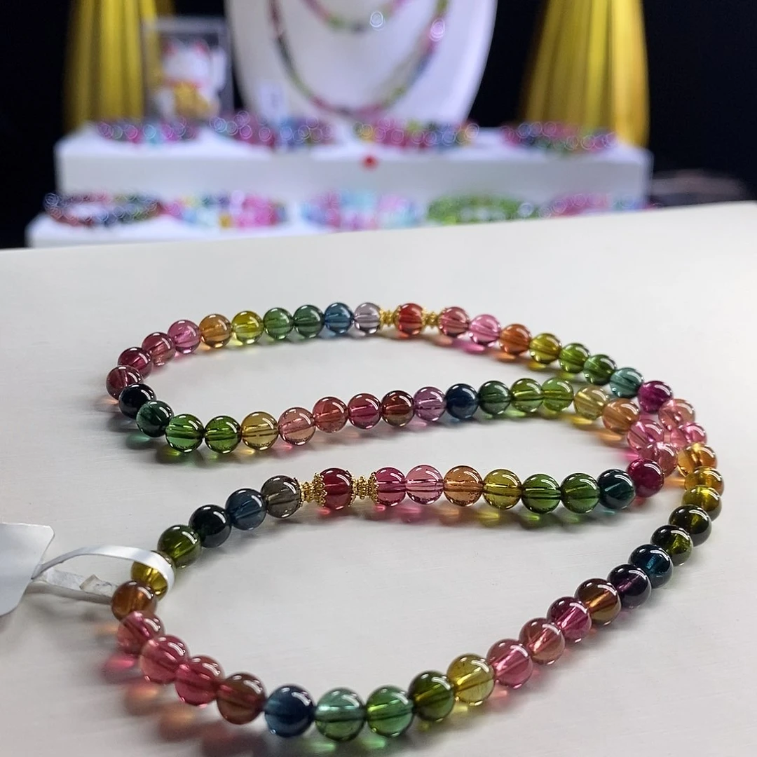 未镶嵌手链碧玺色标双圈