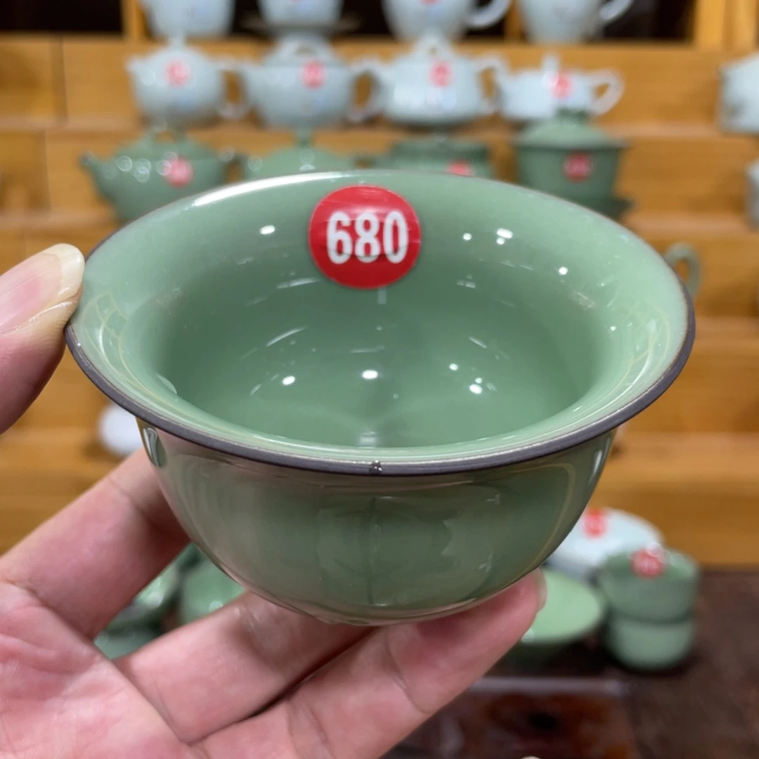 微瑕陶瓷茶壶茶杯家用