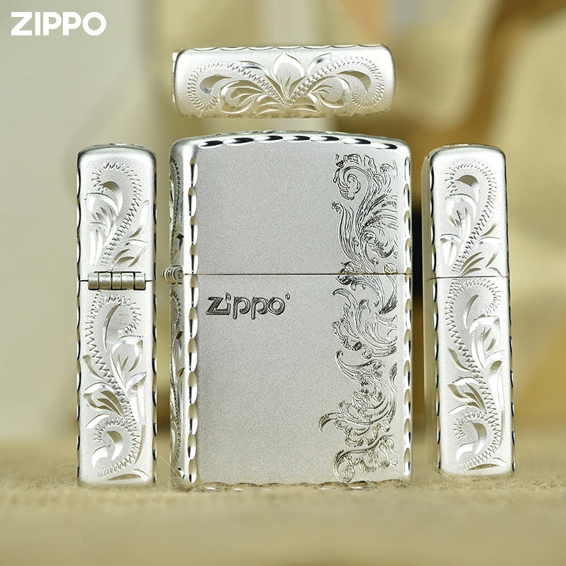 ZIPPO/之宝正品打火机-镀银牙边繁花-简约 个性 -DY9902DK【林子】
