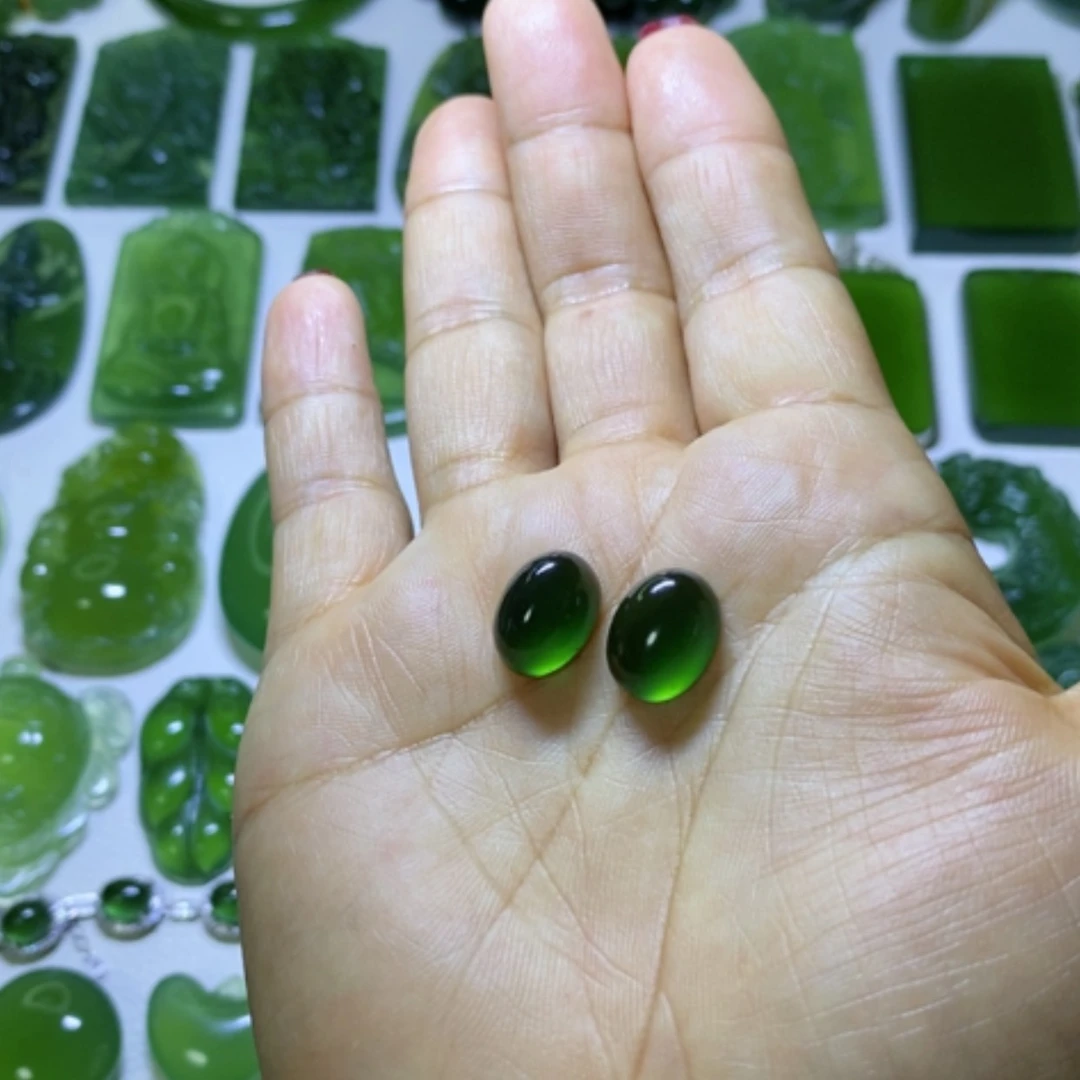 【闪购商品】蛇纹石玉戒面未镶嵌H