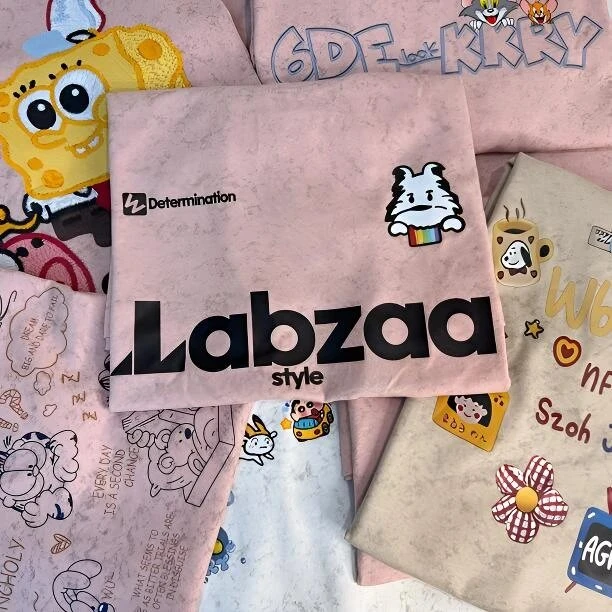 NemophiList【108-208]纯棉扎染短袖T女2025新款宽松遮肉百搭上衣