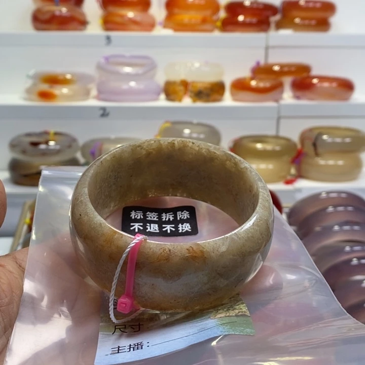 玛瑙/玉髓未镶嵌手镯圈口扣手