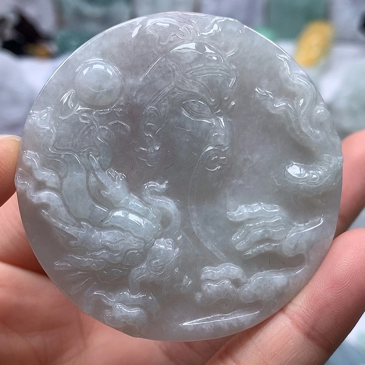 翡翠未镶嵌颈饰玉龙关二爷福利福利