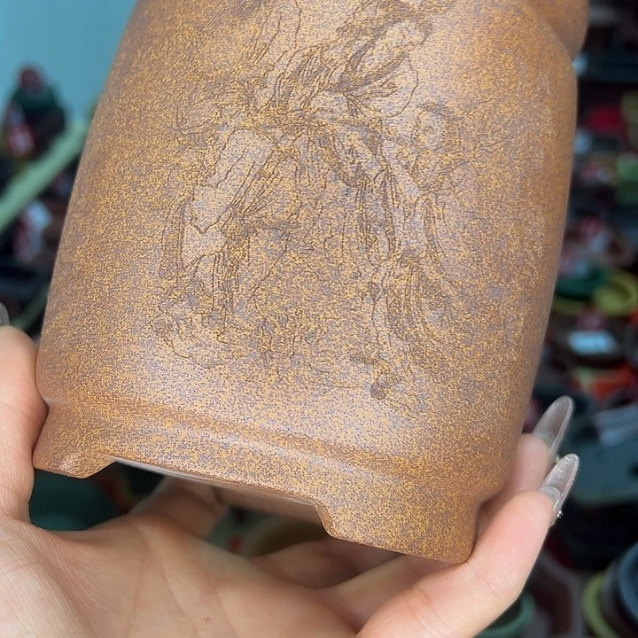 敞***荣花盆紫砂八仙过海各显神通一对