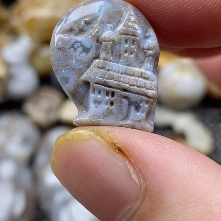 颈饰未镶嵌硅化珊瑚（珊瑚玉）小
