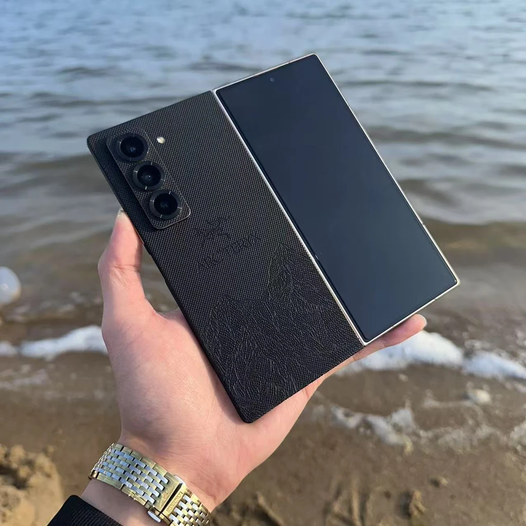 适用于三星W25 zfold6全包膜背膜3M底胶水钻石纹全包背膜防磕耐磨