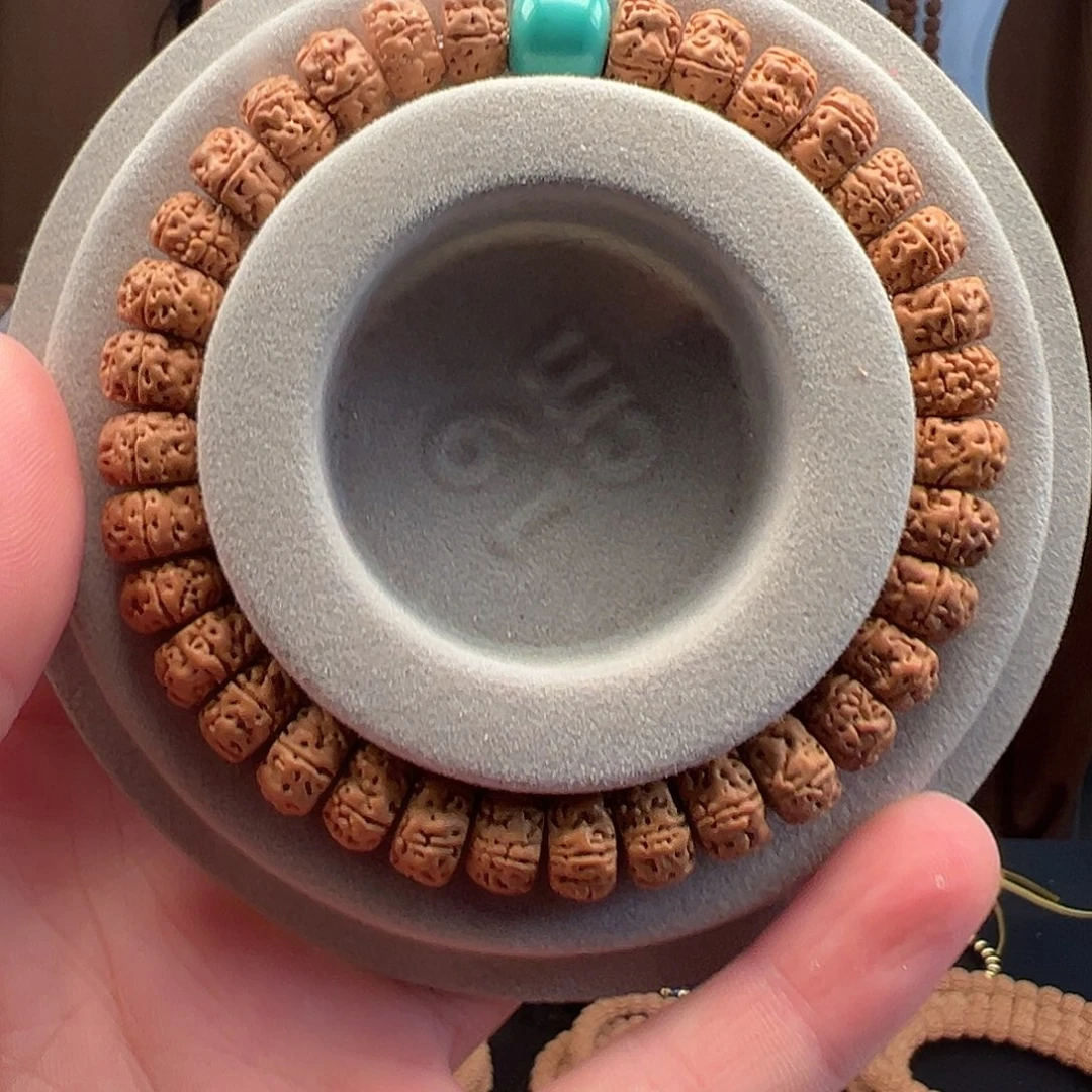 金刚菩提手串9mm-藏式盘龙DIY手串