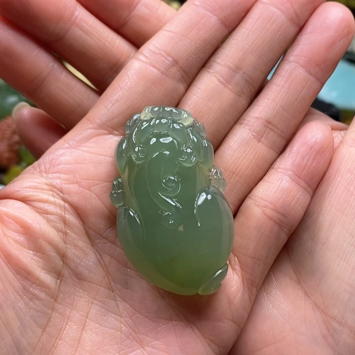 蛇纹石玉手把未镶嵌今****