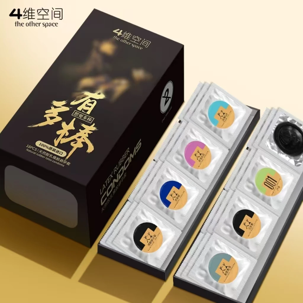 4维空间八合一情趣安全套 天然胶乳橡胶避孕套 凸点螺纹带刺大颗超薄裸感情趣刺激 成年人男女专用夫妻情侣共用增添情调计生用品