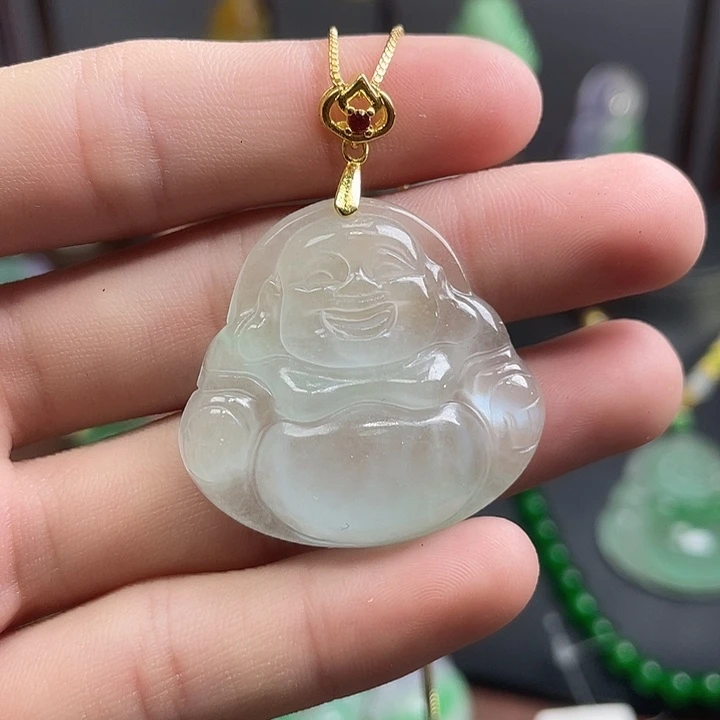 翡翠未镶嵌吊坠(赠链)