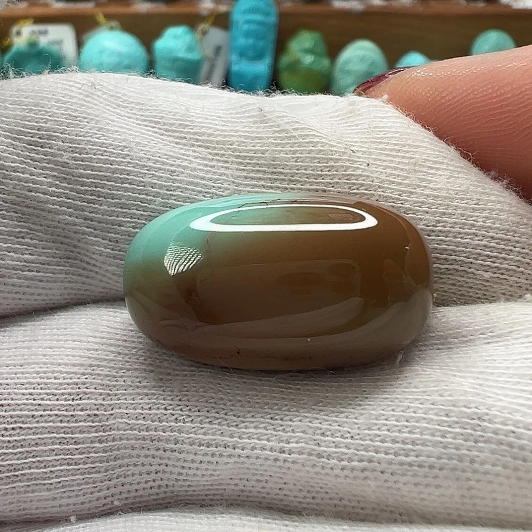 绿松石枣珠 未镶嵌