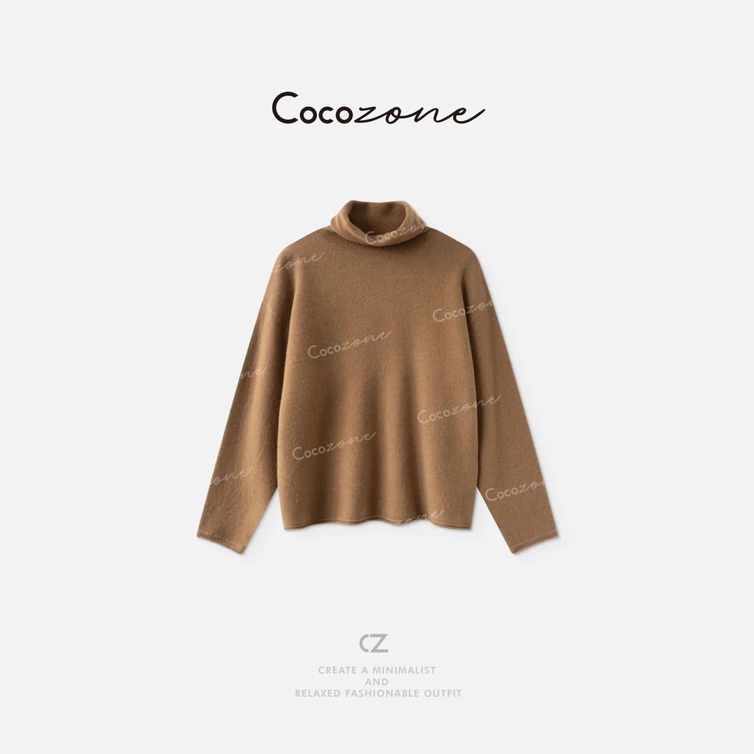 COCO ZONE 刘一一"轮廓毛衣"绵羊毛混纺慵懒风上衣毛衣 CD2A1771