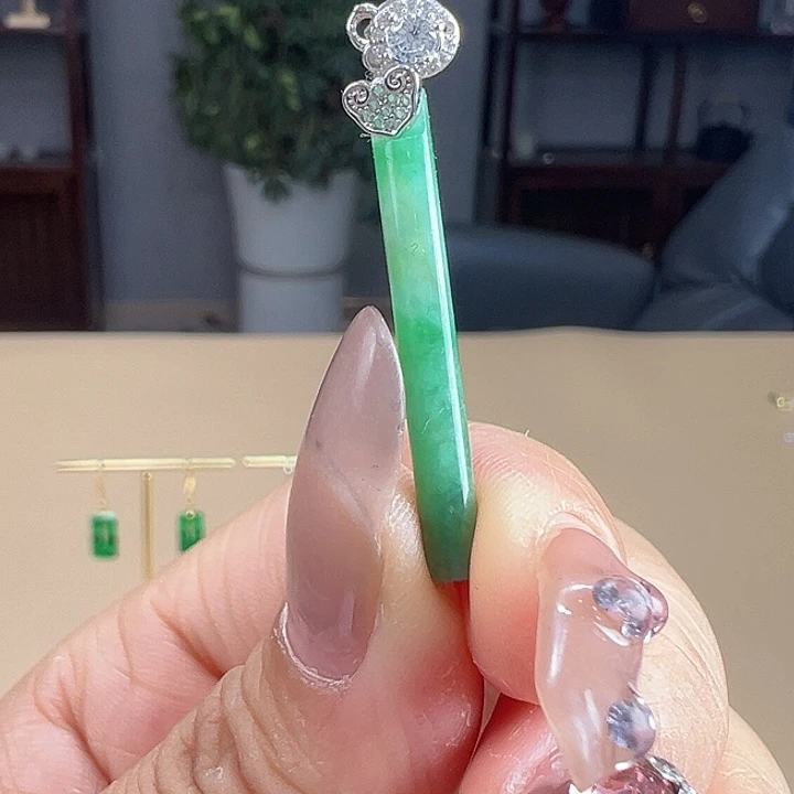 翡翠银S925镶嵌颈饰吊坠9